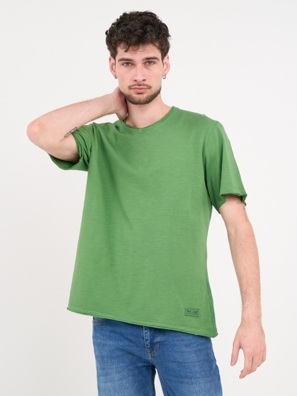 Lee Cooper - Tricou barbat de culoare uniforma cu detalii - Img 4