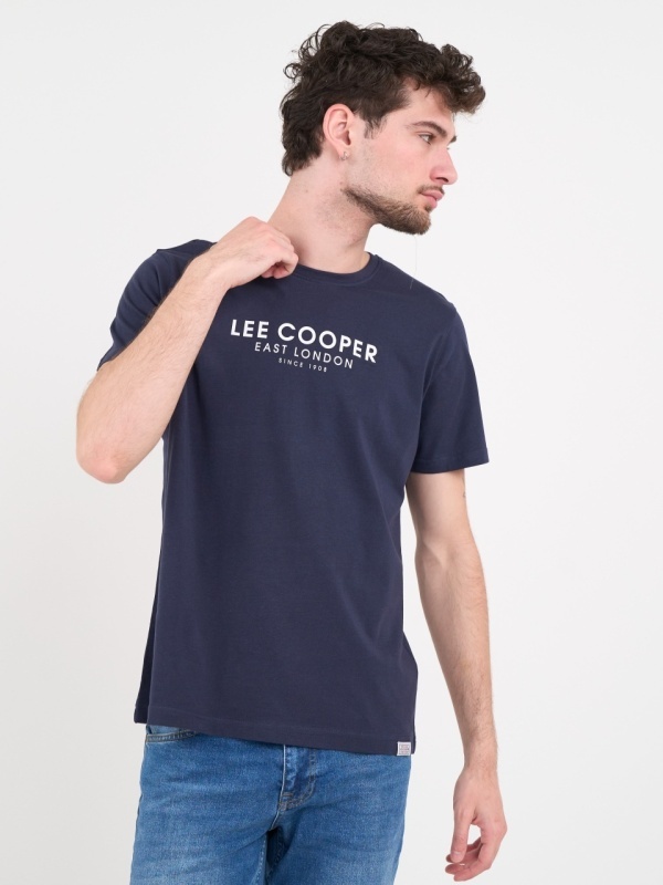 Lee Cooper - Tricou barbat de culoare uniforma cu imprimeu logo - Img 4