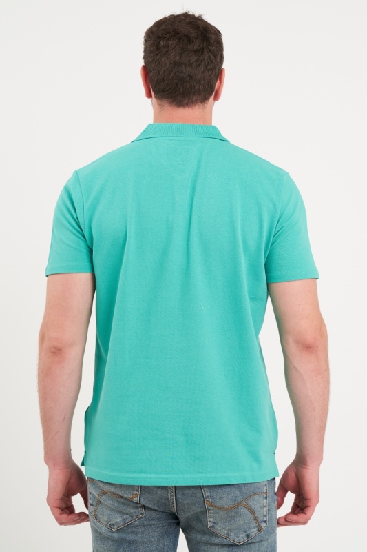 Lee Cooper - Tricou barbat polo de culoare uniforma - Img 3