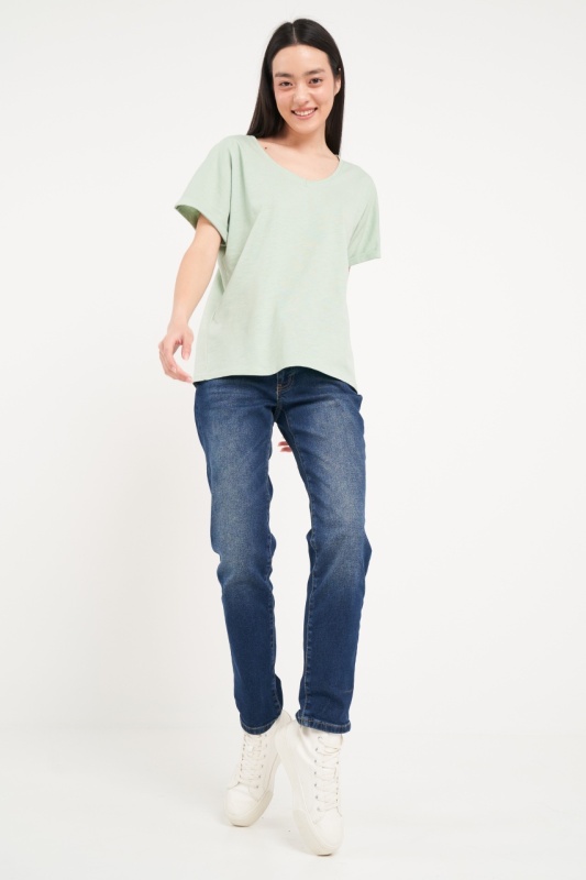 Lee Cooper - Tricou dama de culoare uniforma cu imprimeu grafic - Img 7