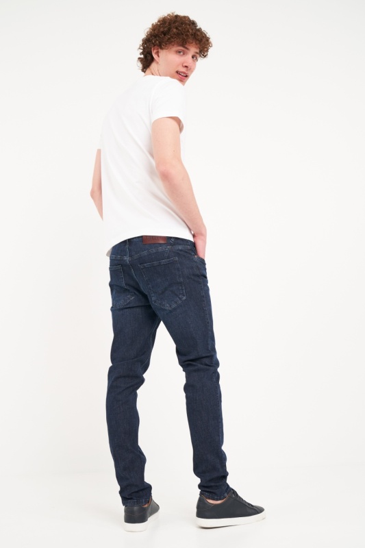 Timeout - Blugi barbat slim cu aspect usor decolorat - Img 7