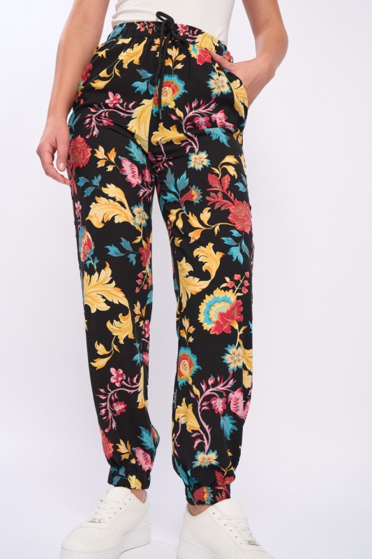 Timeout - Pantaloni dama cu model floral - Img 2
