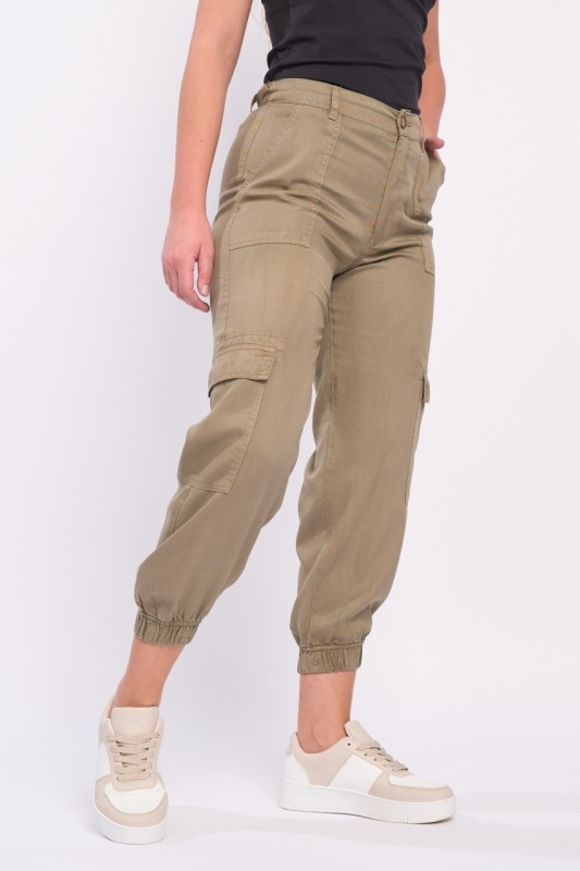 Timeout - Pantaloni lungi dama cu buzunare de culoare uniforma - Img 7