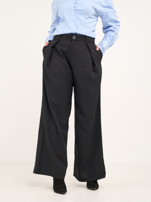 Timeout - Pantaloni lungi dama cu buzunare de culoare uniforma - Img 7