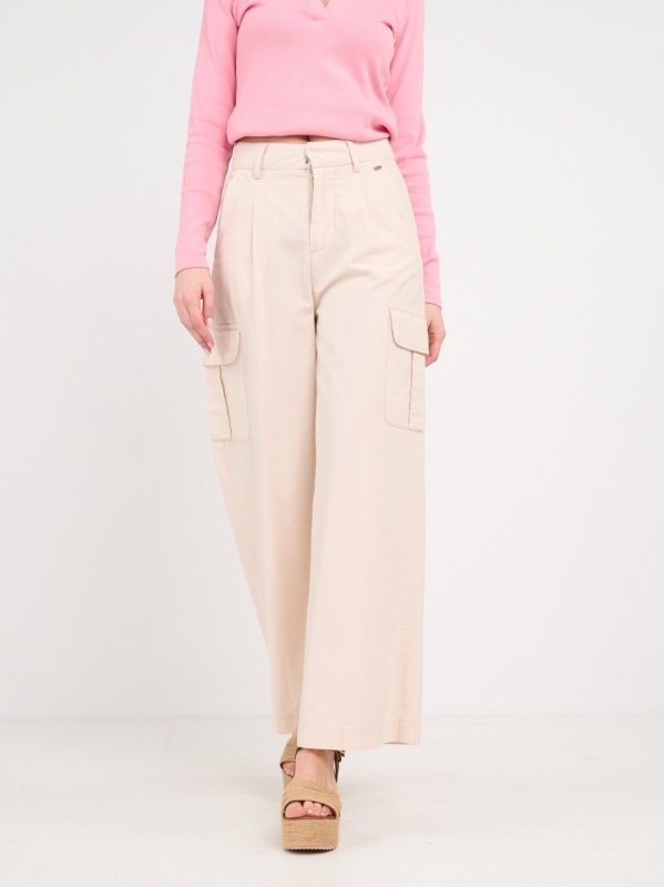 Timeout - Pantaloni lungi dama cu buzunare de culoare uniforma - Img 10