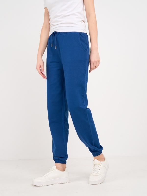Timeout - Pantaloni sport dama cu buzunare de culoare uniforma - Img 9