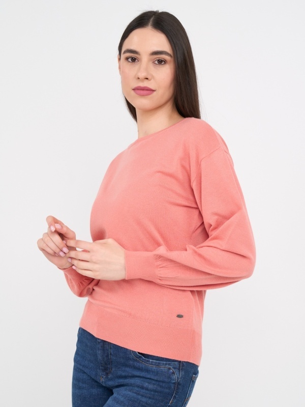 Timeout - Pulover dama cu maneca lunga de culoare uniforma - Img 3