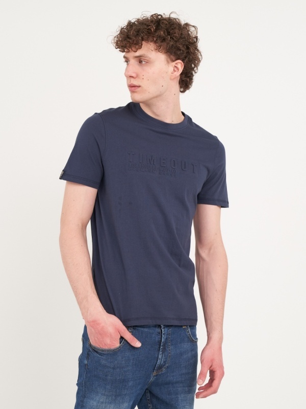 Timeout - Tricou barbat cu maneca scurta si detalii logo - Img 5