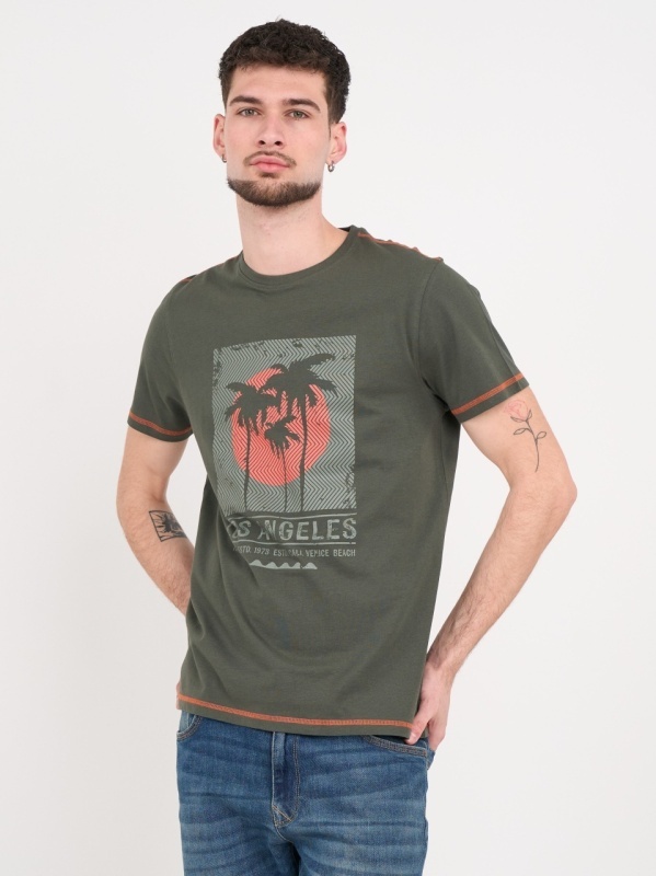 Timeout - Tricou barbat cu maneca scurta si imprimeu grafic - Img 6