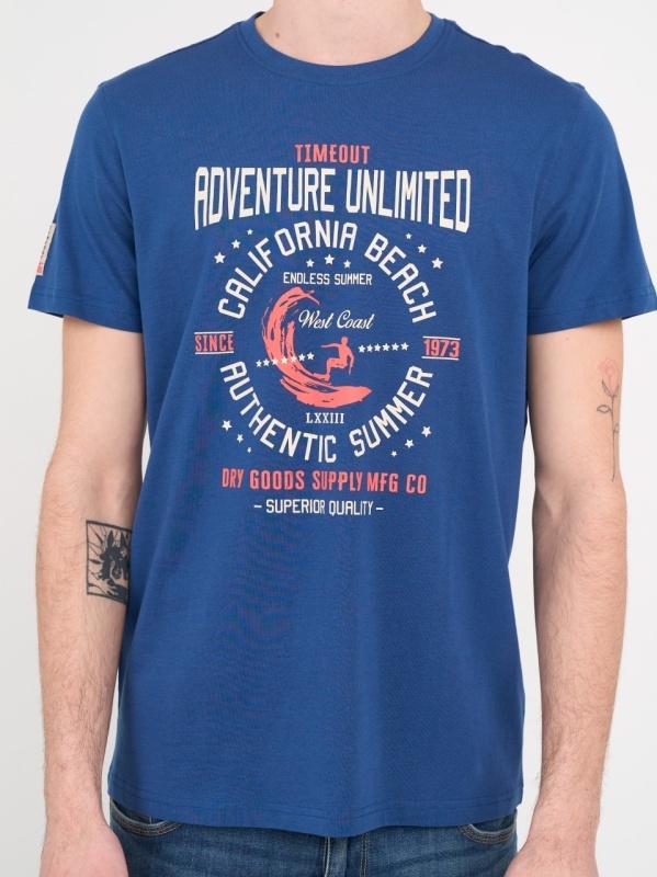 Timeout - Tricou barbat cu maneca scurta si imprimeu grafic - Img 3