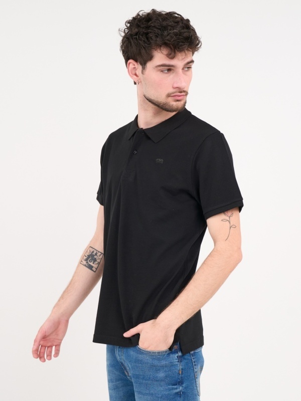 Timeout - Tricou barbat polo de culoare uniforma cu logo - Img 4
