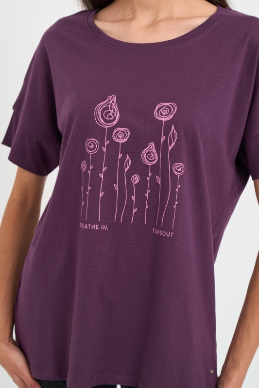 Timeout - Tricou dama cu imprimeu abstract - Img 3