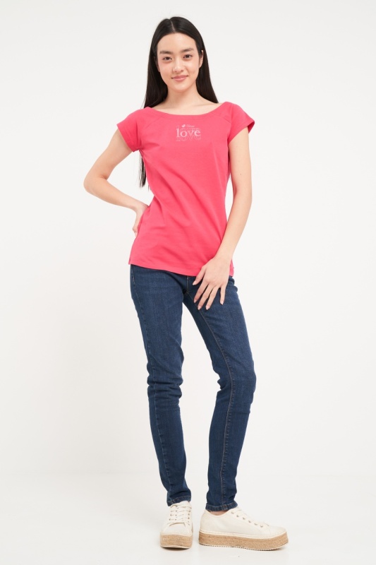 Timeout - Tricou dama cu maneca scurta de culoare uniforma - Img 8