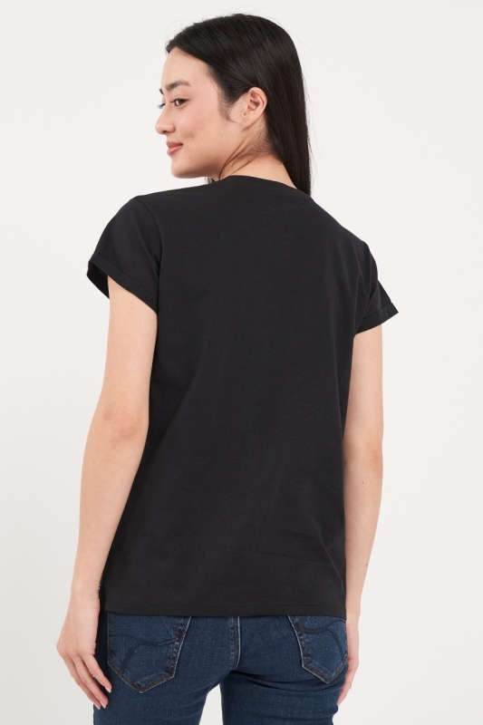 Timeout - Tricou dama cu maneca scurta si imprimeu grafic - Img 2