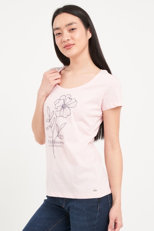 Timeout - Tricou dama cu maneca scurta si imprimeu grafic - Img 6