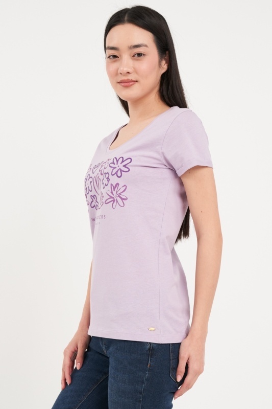 Timeout - Tricou dama cu maneca scurta si imprimeu grafic - Img 2
