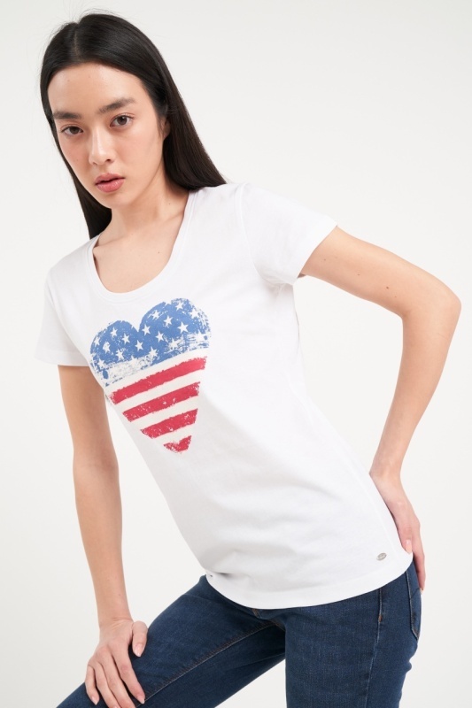 Timeout - Tricou dama cu maneca scurta si imprimeu grafic - Img 3
