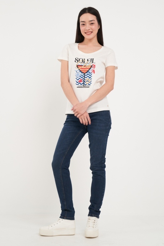 Timeout - Tricou dama cu maneca scurta si imprimeu grafic - Img 6