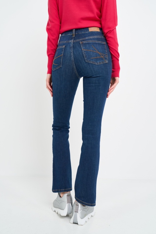 Kenvelo - Blugi dama bootcut cu aspect usor decolorat - Img 2