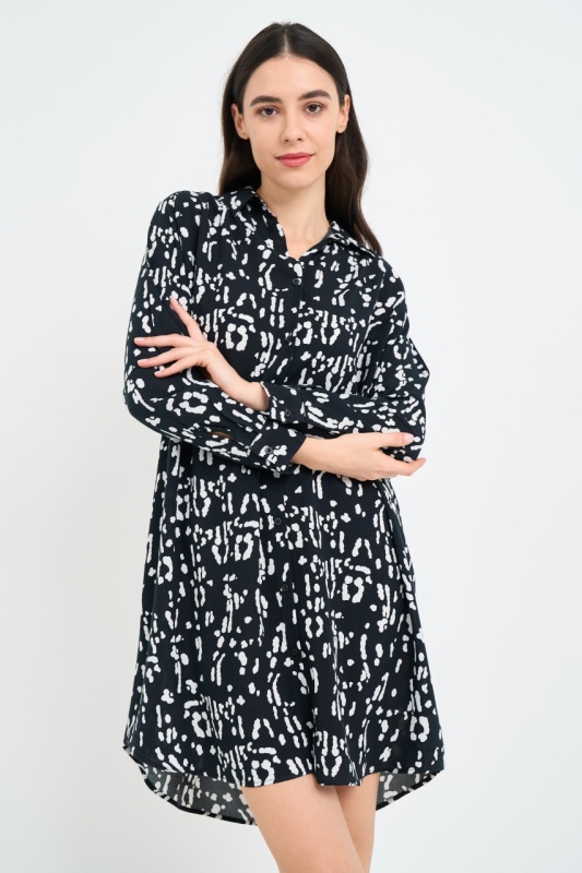 Kenvelo - Rochie dama tip camasa cu model - Img 7