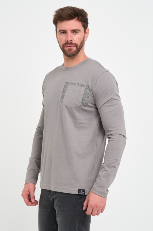 Kenvelo - Tricou barbat cu maneca lunga si buzunar - Img 6
