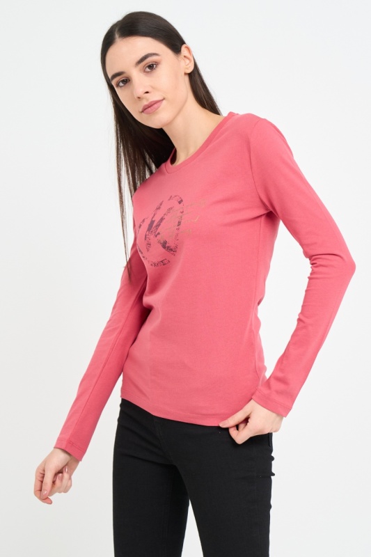 Kenvelo - Tricou dama cu maneca lunga si imprimeu logo - Img 7