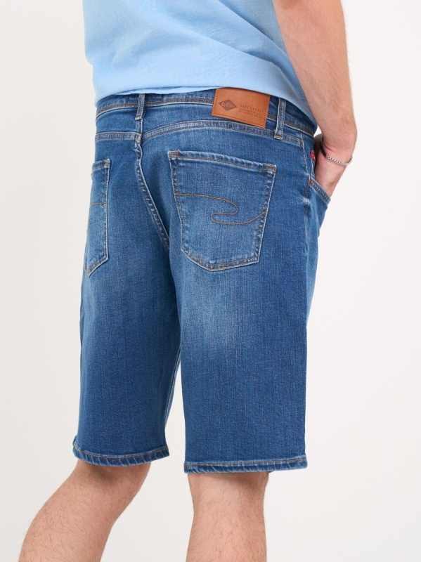 Lee Cooper - Bermude barbat din denim cu aspect usor decolorat - Img 3
