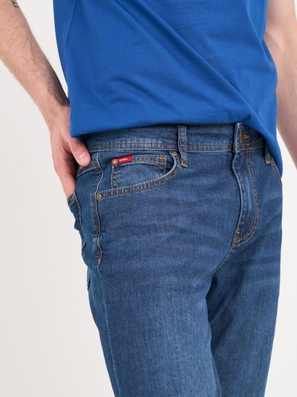 Lee Cooper - Blugi barbat slim cu aspect usor decolorat - Img 3