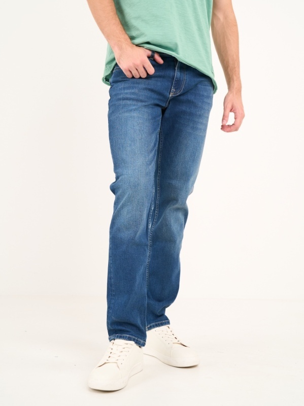 Lee Cooper - Blugi barbat straight cu aspect decolorat - Img 4