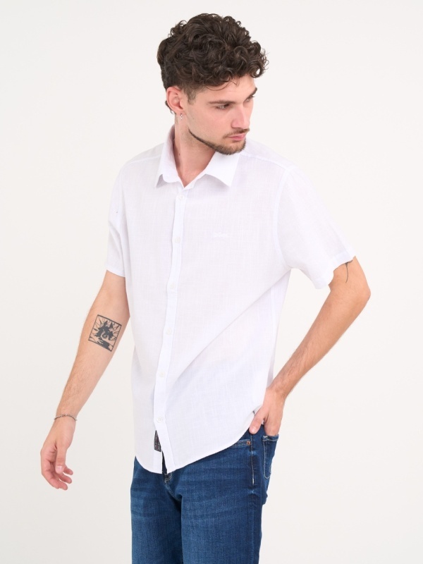 Lee Cooper - Camasa barbat cu maneca scurta regular de culoare uniforma - Img 2