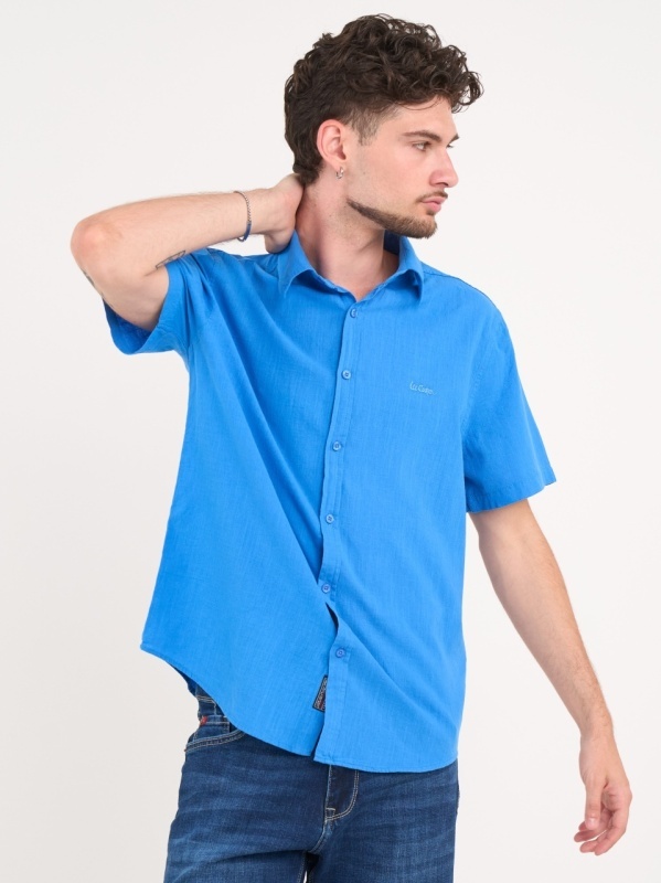 Lee Cooper - Camasa barbat cu maneca scurta regular de culoare uniforma - Img 5