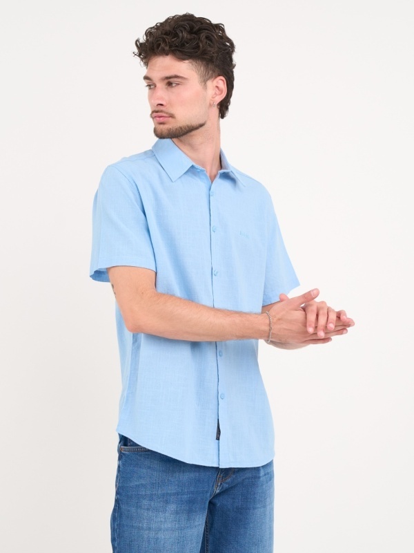 Lee Cooper - Camasa barbat cu maneca scurta regular de culoare uniforma - Img 7