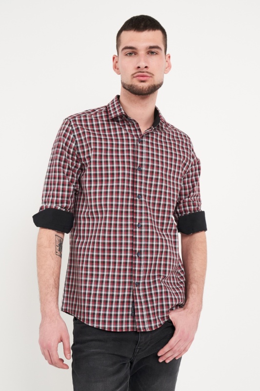 Lee Cooper - Camasa barbat regular cu model in carouri mici - Img 5