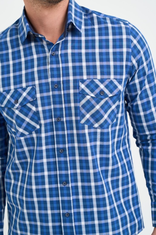 Lee Cooper - Camasa barbat regular cu model si buzunare aplicate - Img 3