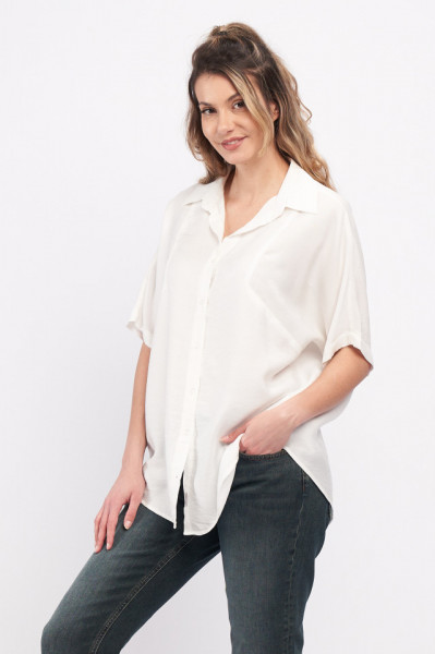 Lee Cooper - Camasa dama lejera cu maneca scurta de culoare uniforma