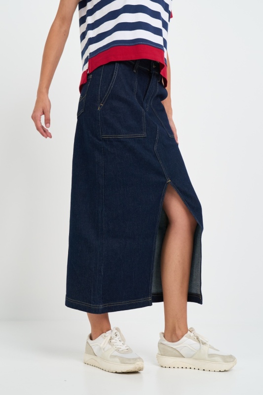 Lee Cooper - Fusta dama din denim cu buzunare aplicate - Img 6