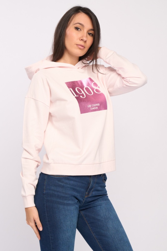 Lee Cooper - Hanorac dama cu gluga si imprimeu - Img 4