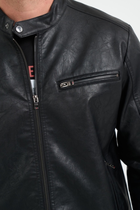Lee Cooper - Jacheta barbat din piele ecologica cu buzunare - Img 5
