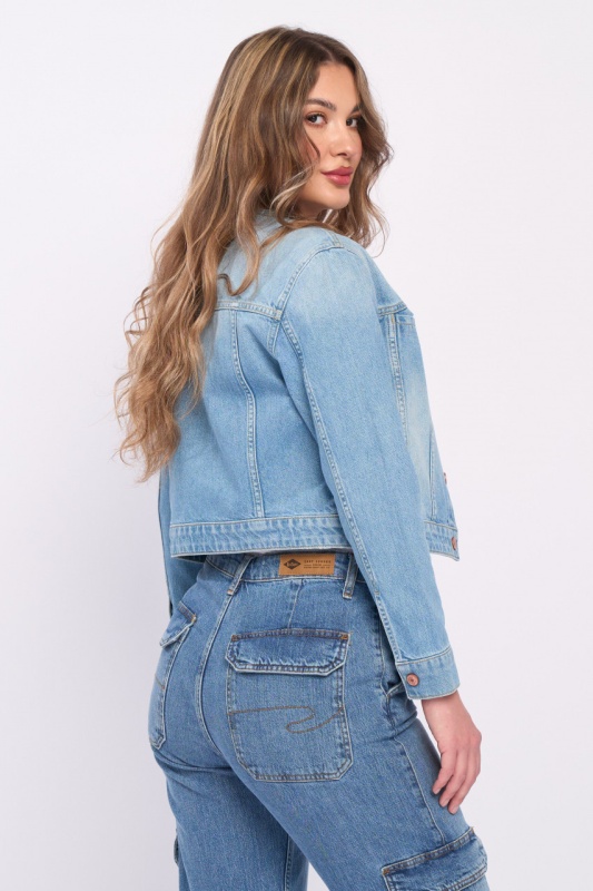 Lee Cooper - Jacheta dama din denim cu aspect decolorat - Img 5