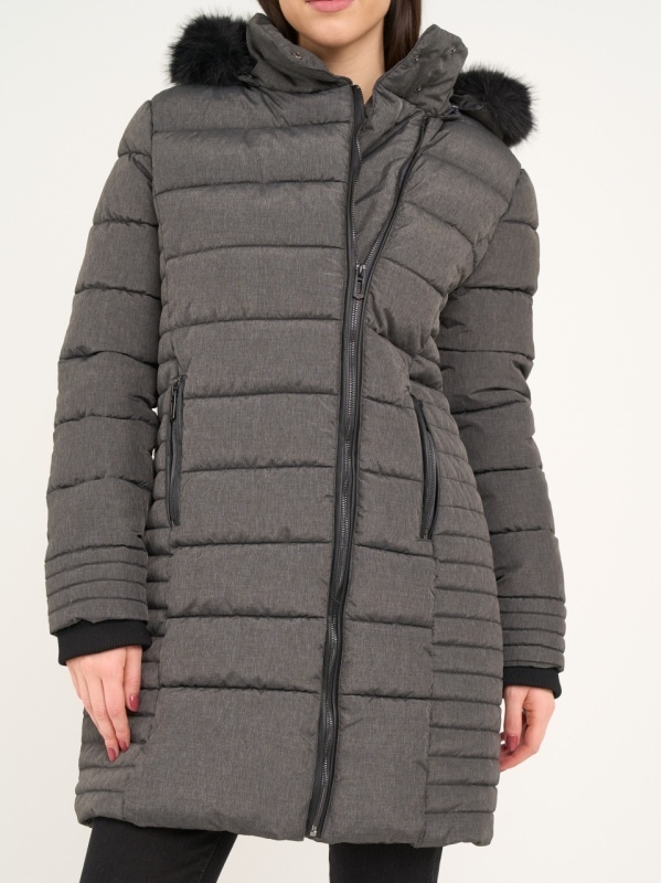 Lee Cooper - Jacheta dama lunga cu gluga si fermoar - Img 2