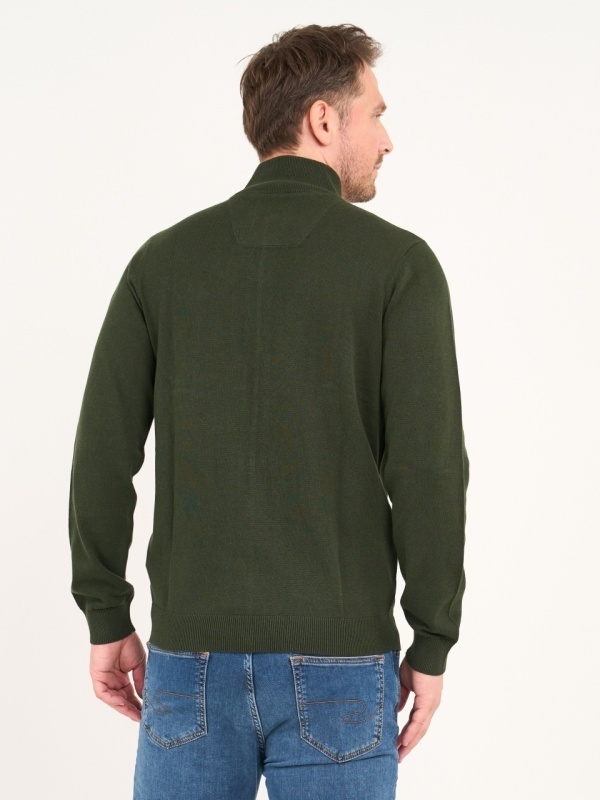 Lee Cooper - Pulover barbat cu fermoar de culoare uniforma - Img 2
