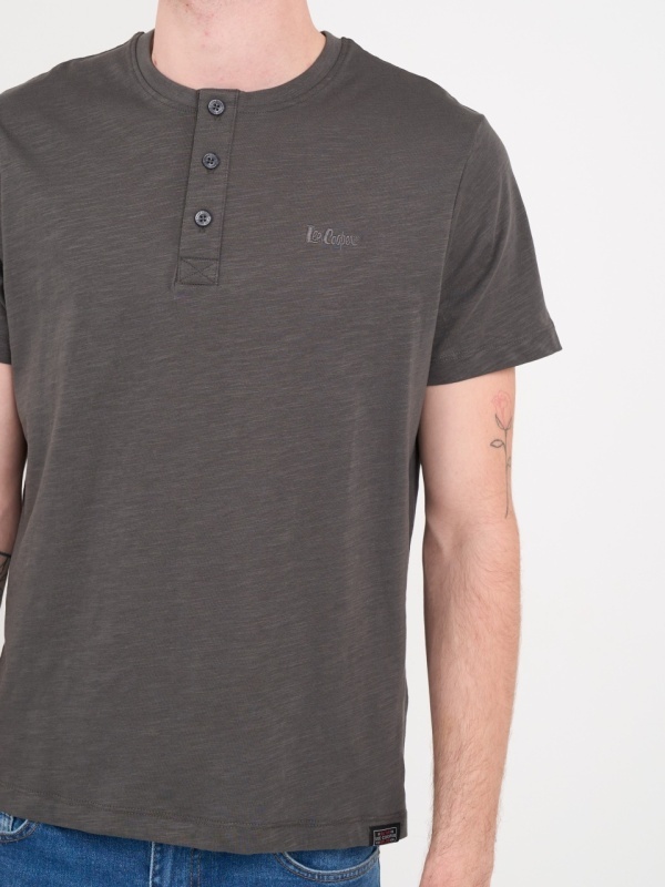 Lee Cooper - Tricou barbat cu detalii si nasturi - Img 3