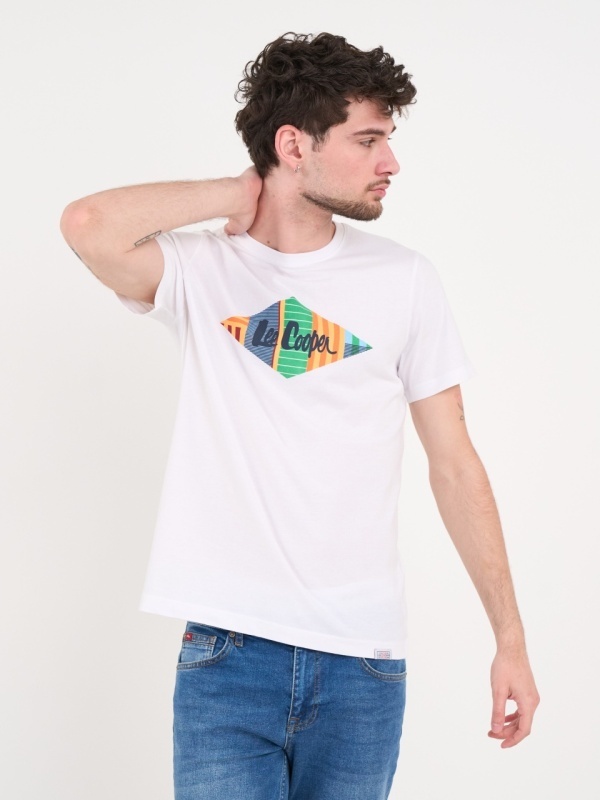 Lee Cooper - Tricou barbat cu imprimeu logo multicolor - Img 5