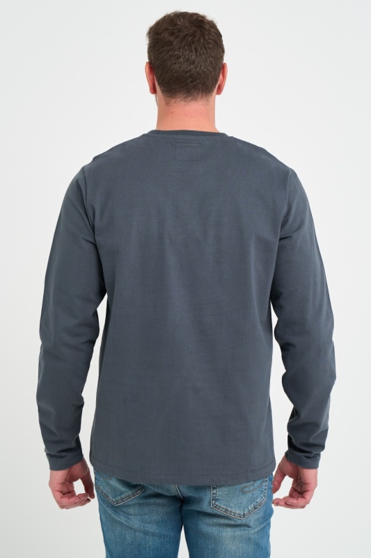 Lee Cooper - Tricou barbat cu maneca lunga cu logo aplicat - Img 2