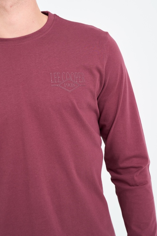 Lee Cooper - Tricou barbat cu maneca lunga cu logo - Img 3