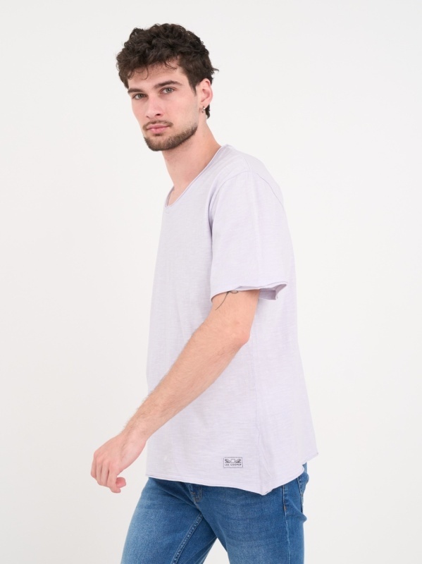 Lee Cooper - Tricou barbat de culoare uniforma cu detalii - Img 5
