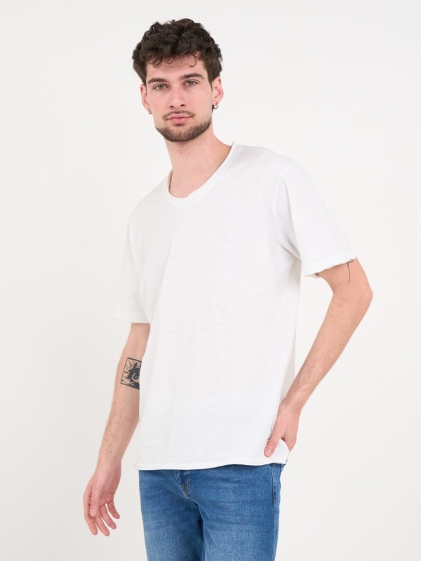 Lee Cooper - Tricou barbat de culoare uniforma cu detalii - Img 6