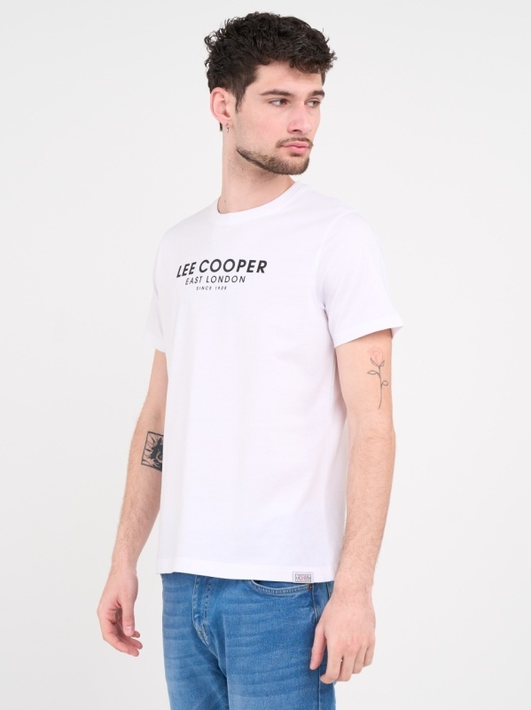 Lee Cooper - Tricou barbat de culoare uniforma cu imprimeu logo - Img 4