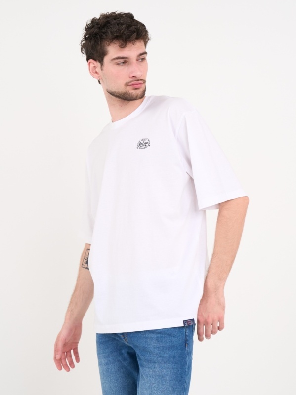 Lee Cooper - Tricou barbat de culoare uniforma cu imprimeu logo - Img 6