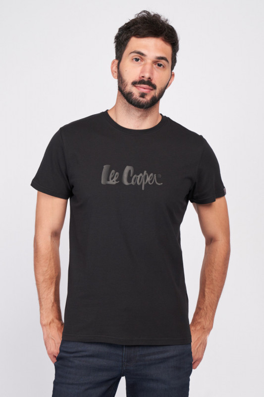 Lee Cooper - Tricou barbat din bumbac cu logo aplicat